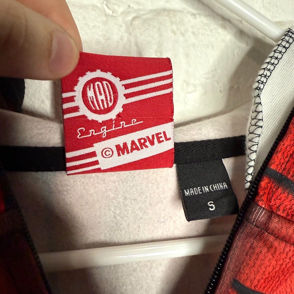 Mad Engine Marvel Mens Small Spiderman Full Zip Mask Hoodie Costume Or Daily - Picture 4 of 4